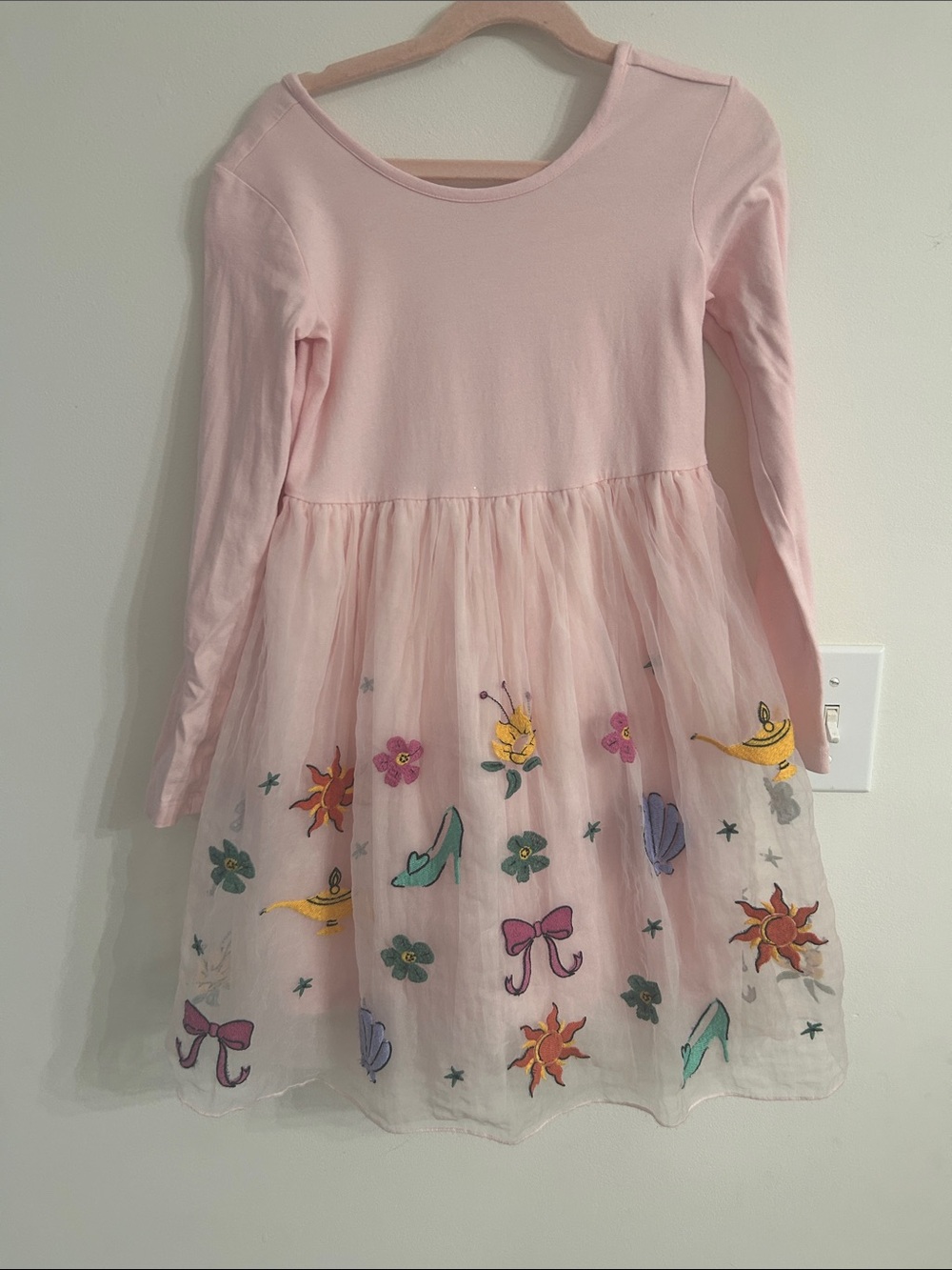 Kids Pink Embroidered Tulle Dress Hanna Anderson Disney Inspiration